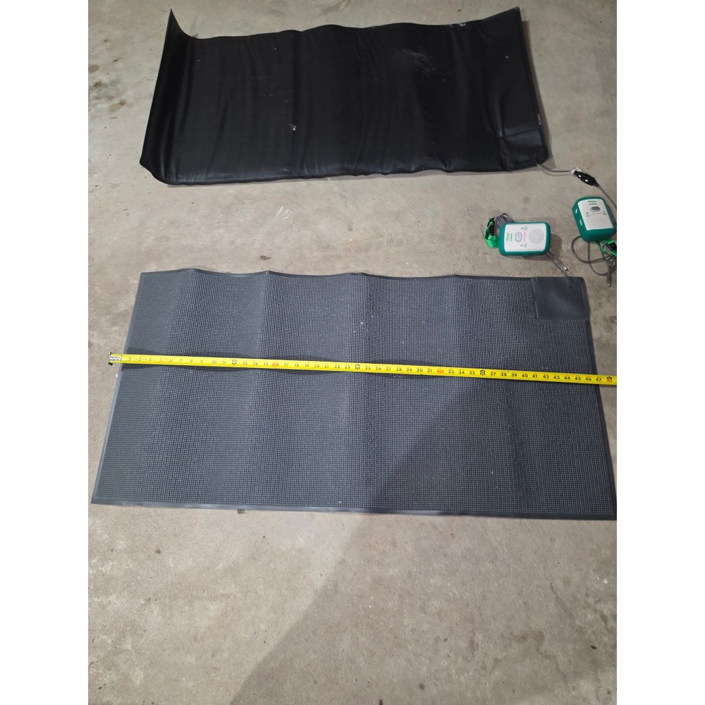 Smart Caregiver Wireless Fall Prevention Floor Mat Pager System 24x48 Black 2pk
